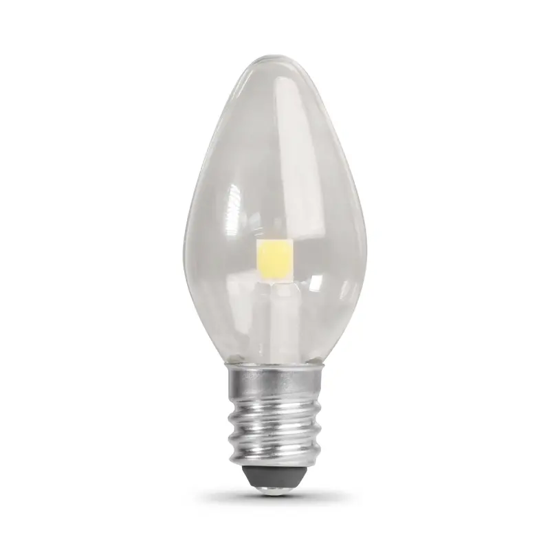 0.6W E12 C7 Led Night Light Bulbs – 6W Equivalent, 4000K Cool White (2-Pack) 1