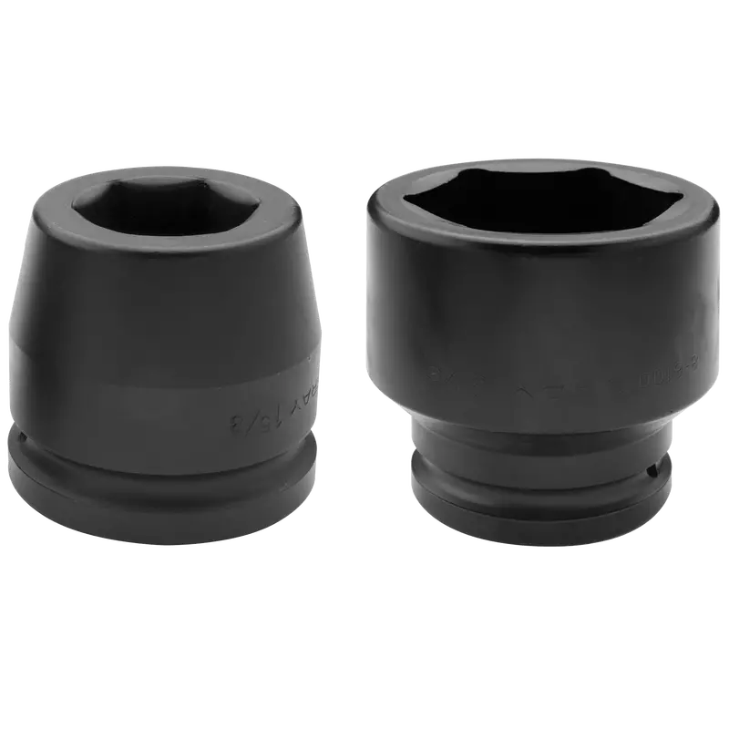 1-1/2" 6-Point Standard Impact Sockets – Black Industrial Finish 1