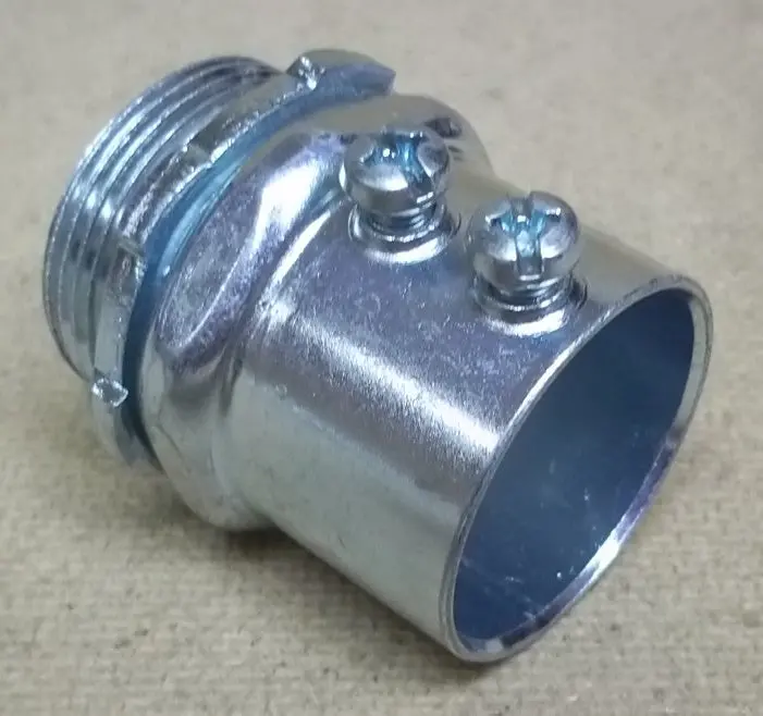 1-1/4" X 2-1/4" Set-Screw Threaded Conduit Connector – Brand New 1