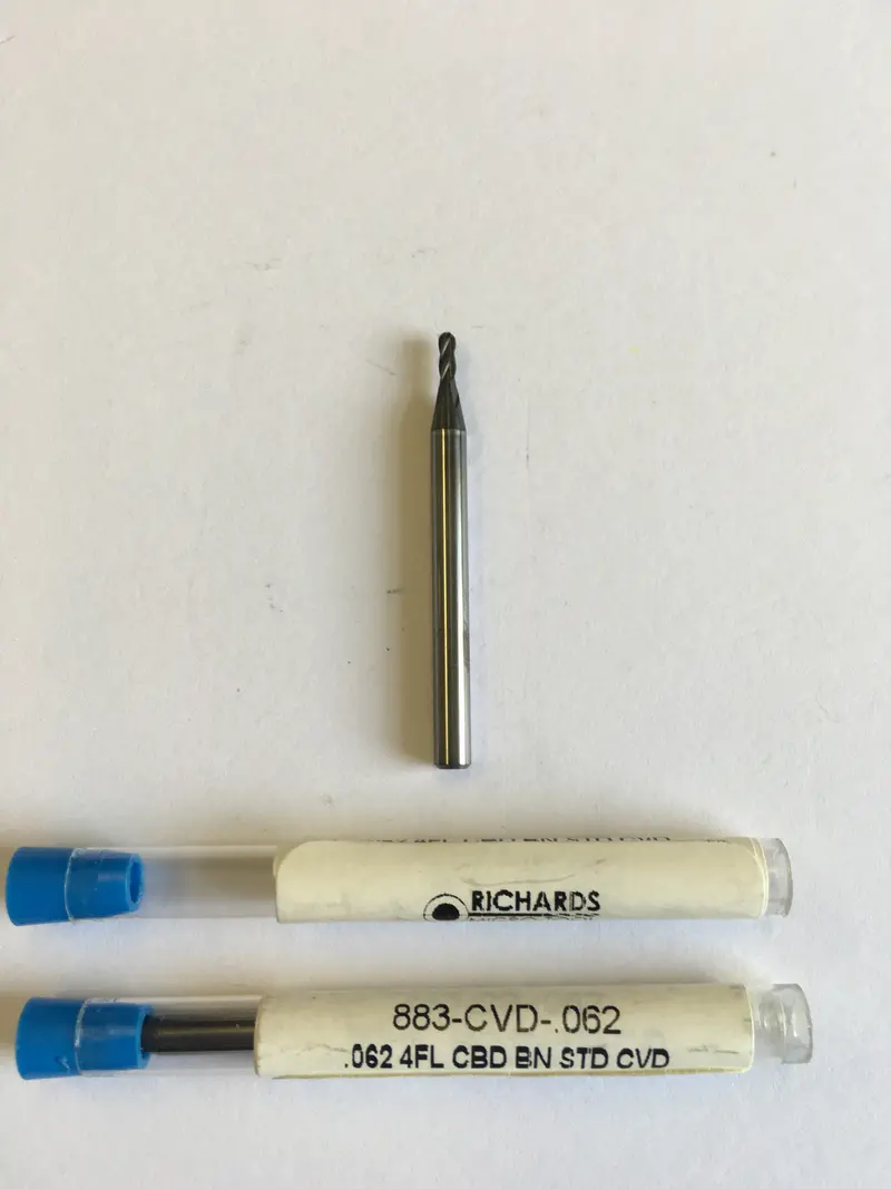 1/16" Carbide End Mill – 1/8×3/16×1-1/2", 4-Flute, Dc Ground 1
