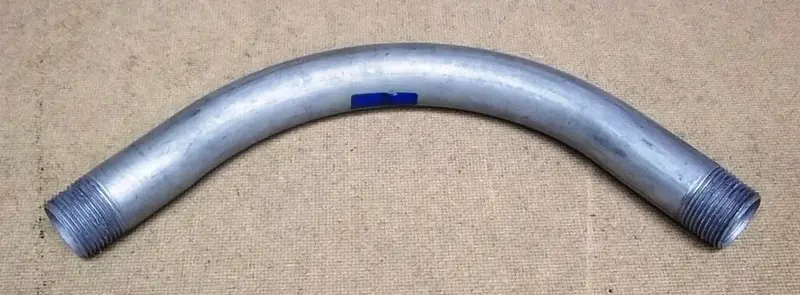1-Inch × 14-Inch 90° Galvanized Rigid Conduit Threaded Elbow – Brand New 1