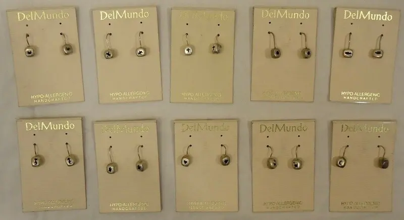 10-Piece Sterling Silver Hook Earring Set – Cat, Bird, Heart, And Cross Motifs 1