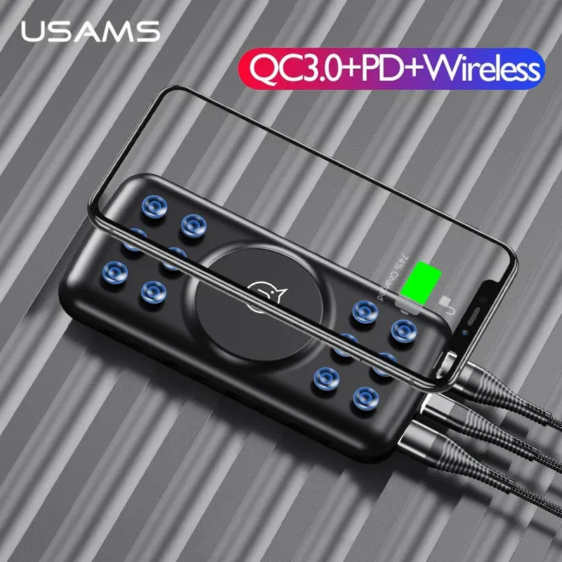 10000Mah Wireless Power Bank With Suction Cup – Fast-Charging Portable Charger For Iphone & Samsung Devices 1