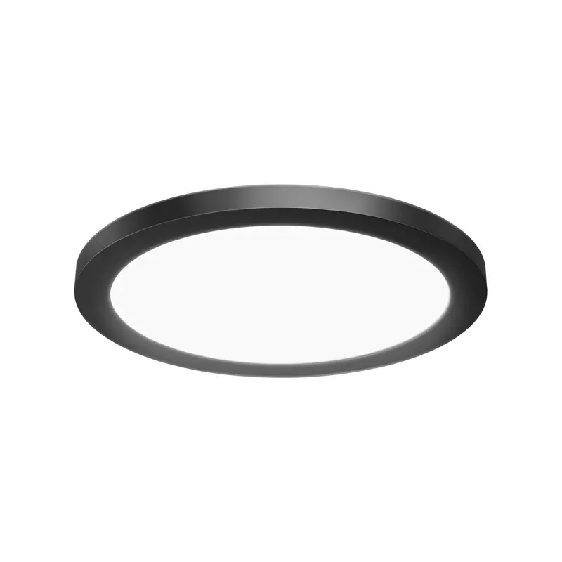 11-Inch Matte Black Round Flat Panel Downlight, 12.5W, Selectable White Output 1