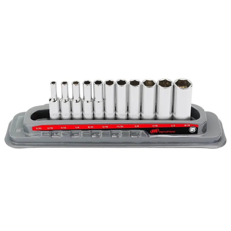 11-Piece 1/4" Drive Deep Socket Set – Sae, 6-Point 1