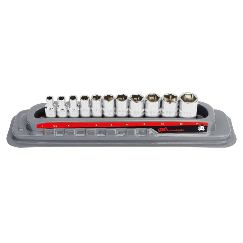 11-Piece 1/4" Drive Shallow Socket Set – Metric, 6-Point 1