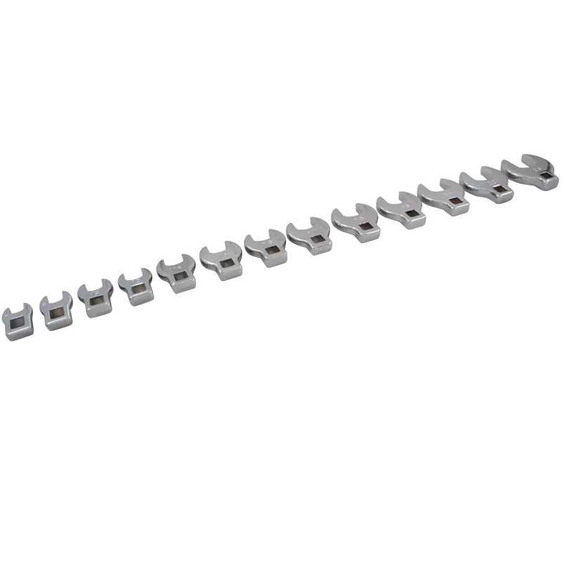 13-Piece 3/8" Drive Metric Open-End Crowfoot Wrench Set 1