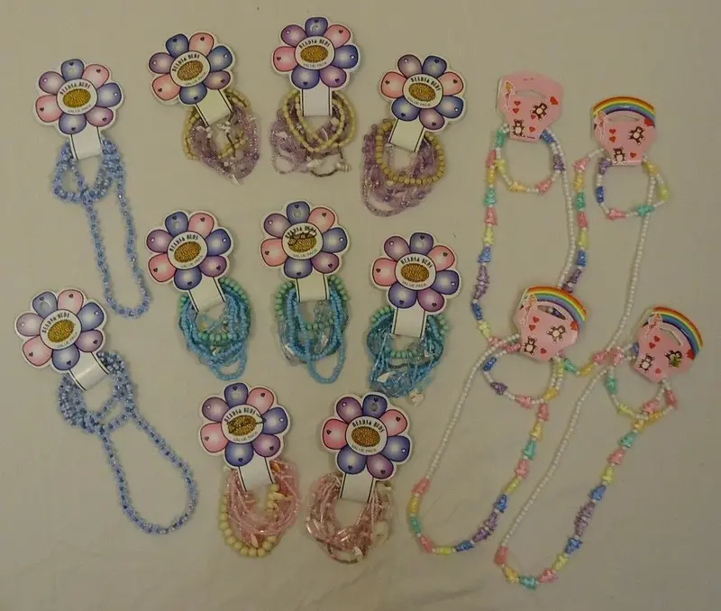 14-Piece Beaded Bracelet And Necklace Matching Sets – Vibrant Multicolor Designer Collection 1