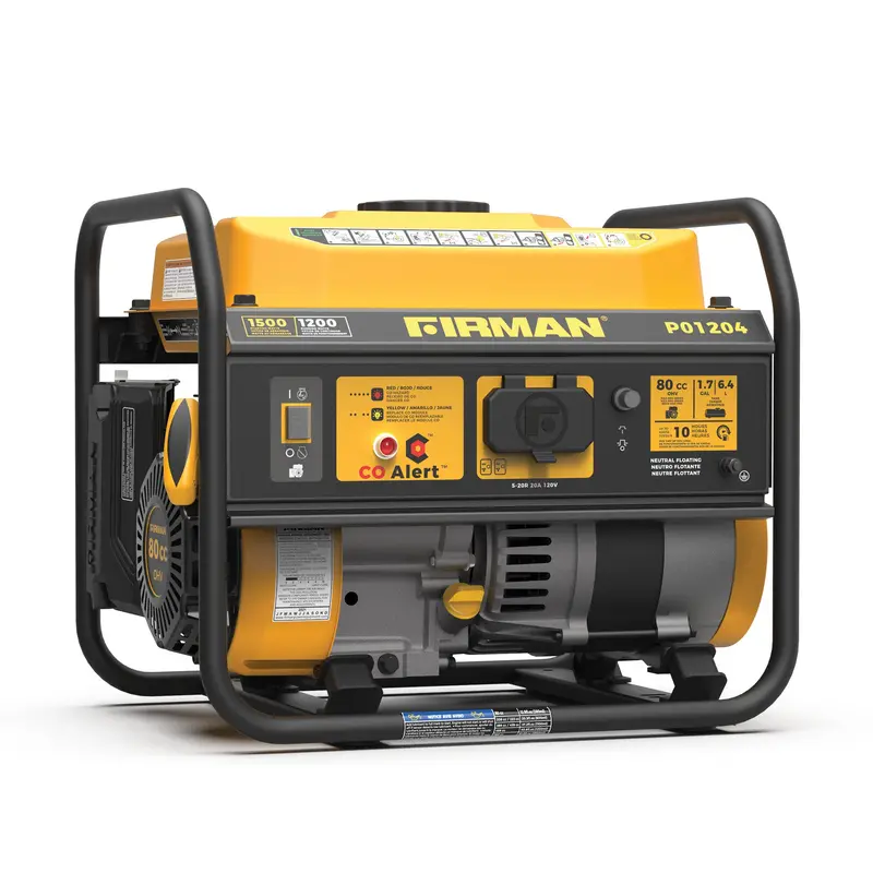 1500W Gas Portable Generator With Recoil Start And Integrated Co Alert 1