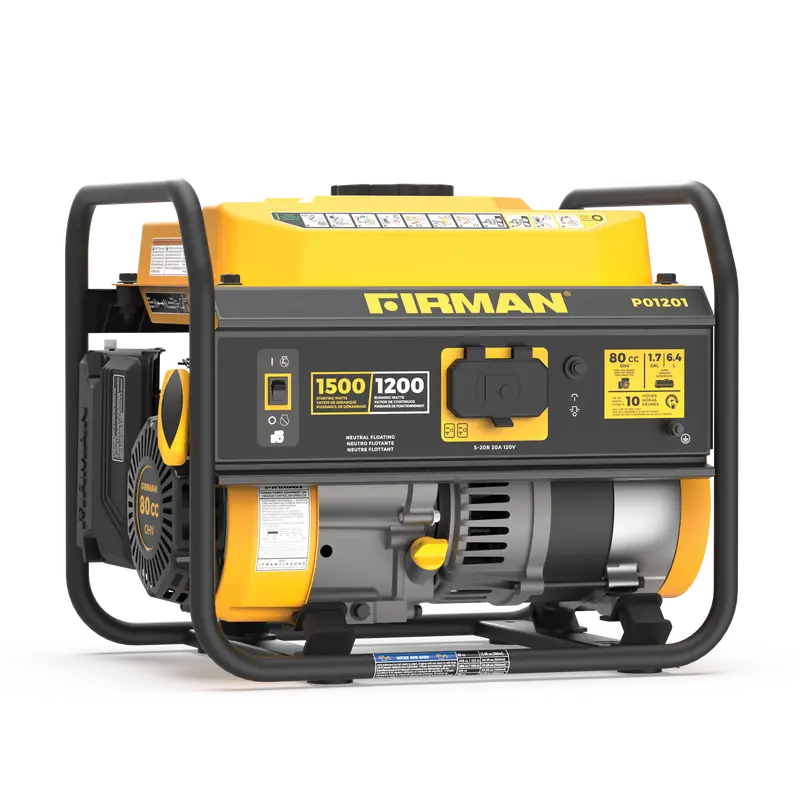 1500W Portable Gas Generator With Recoil Start 1