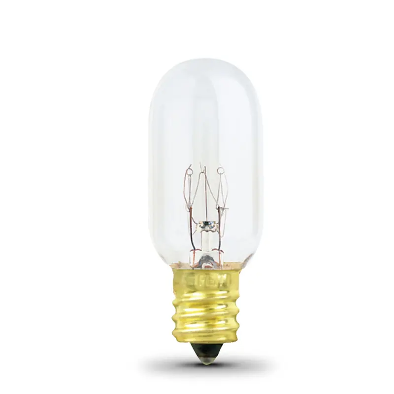 15W T7 Incandescent Appliance Bulb – 2700K Soft White, E17 Base, Dimmable 1