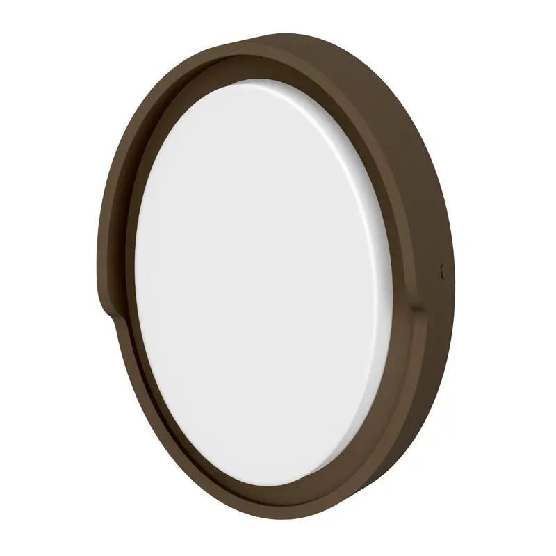 17W Dusk-To-Dawn Outdoor Wall Light – Adjustable Color Temp, Oval Design, Bronze Finish 1