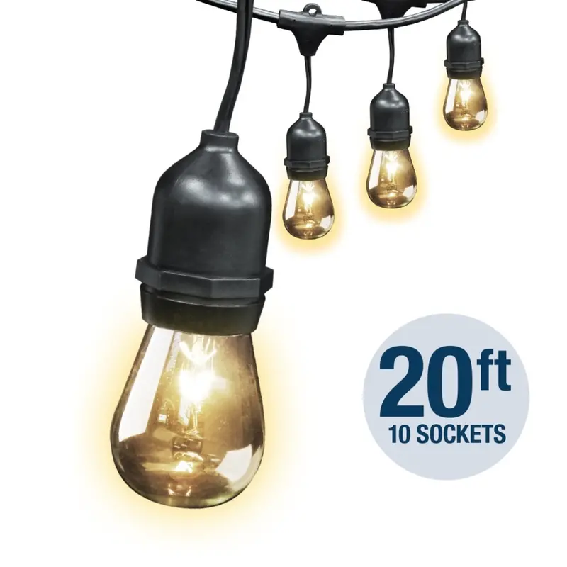 20-Foot Incandescent Outdoor String Light Set 1