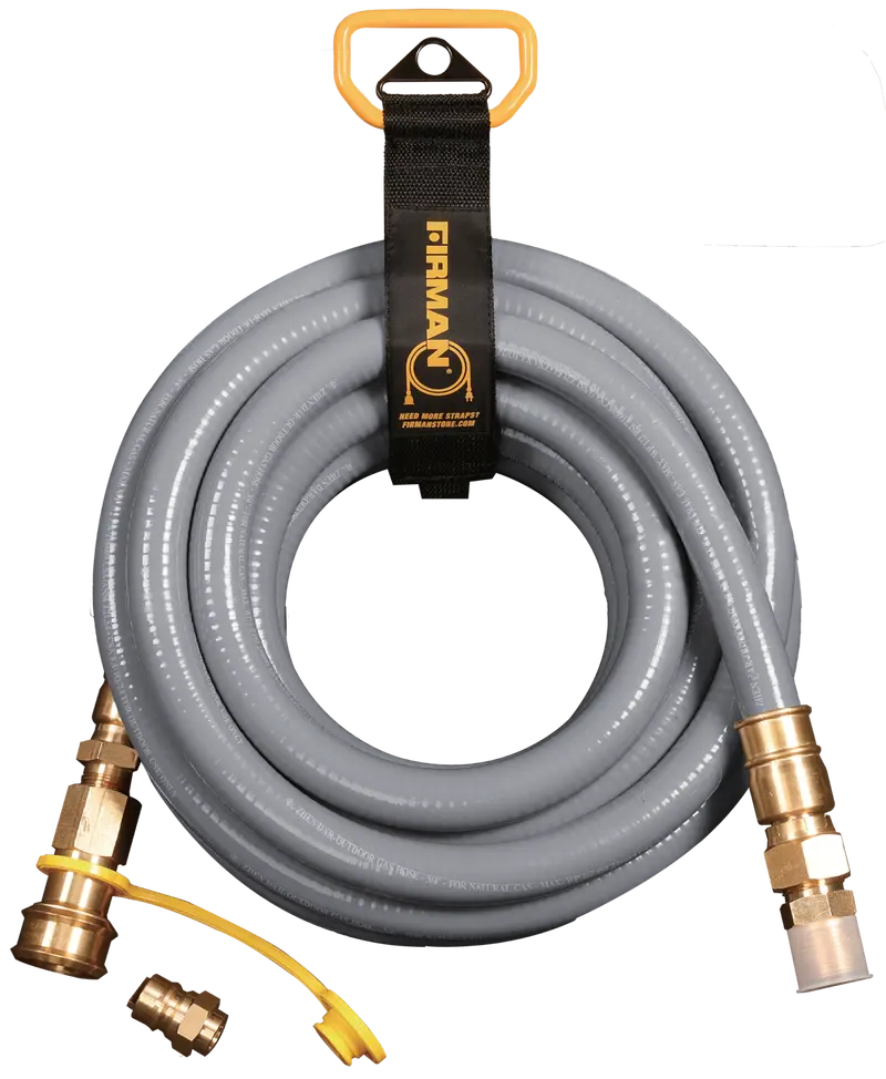 25-Foot Natural Gas Hose – 3/4-Inch Diameter, Heavy-Duty, Includes Storage Strap 1