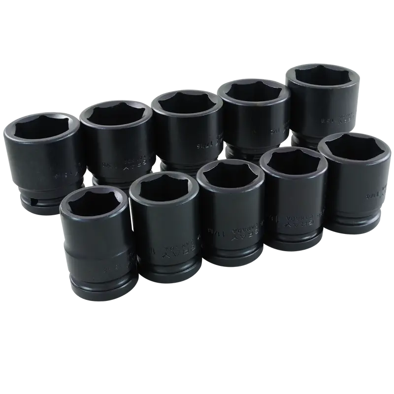3/4" Drive 10-Piece 6-Point Standard Sae Impact Socket Kit 1
