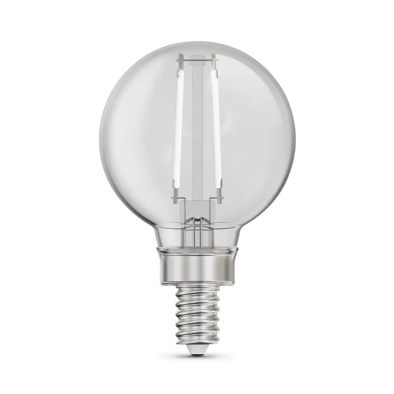 3.8W G16½ Globe Led Filament Bulb, 2700K Soft White, E12 Base – 2-Pack 1