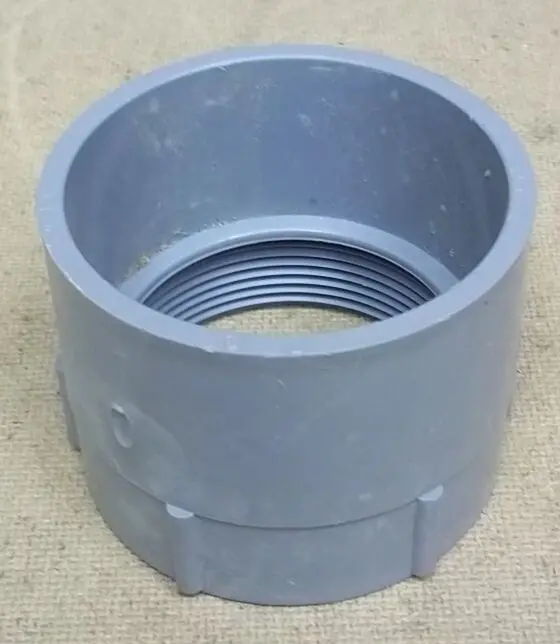 3-Inch Gray Pvc Female Adapter (One End Threaded) – Brand New 1