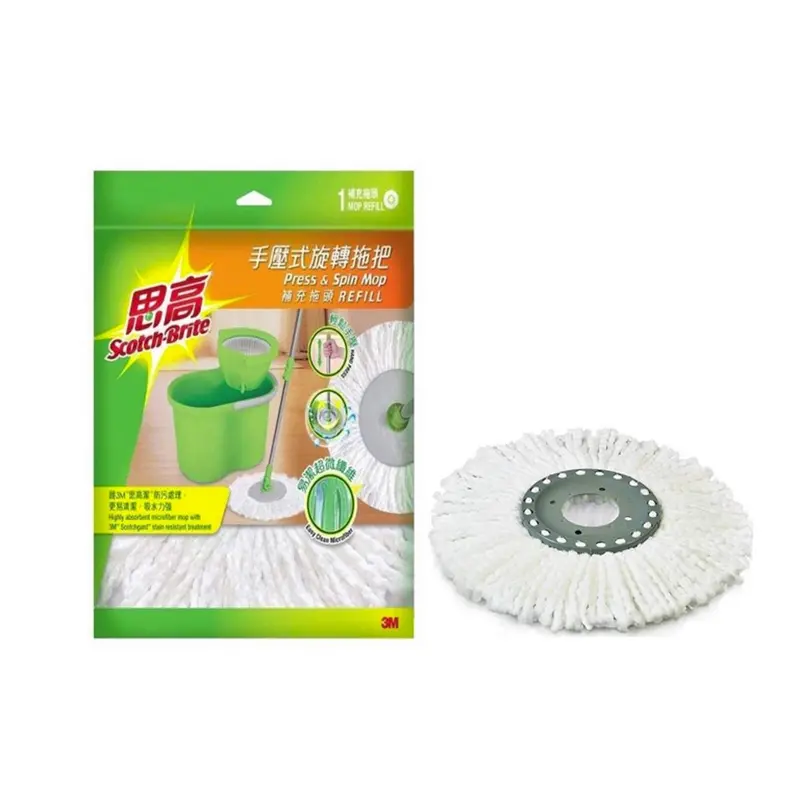3M Scotch-Brite 2-In-1 Eco Spin Mop Refill – Compatible With T4 & T0 Systems 1