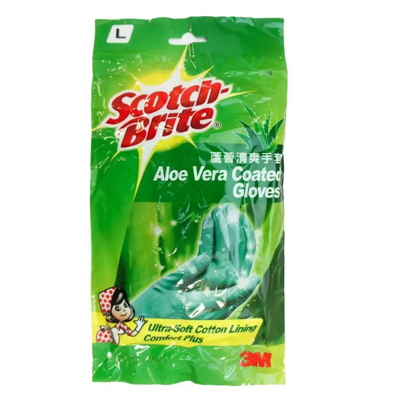 3M Scotch-Brite Aloe Vera Infused Cleaning Gloves – Large 1