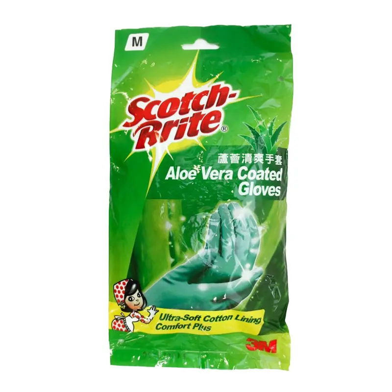 3M Scotch-Brite Aloe Vera Infused Cleaning Gloves – Medium 1