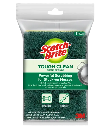 3M Scotch-Brite Anti-Bacterial Heavy-Duty Scrub Sponge – Single Unit 1