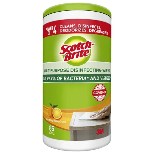 3M Scotch-Brite Disinfecting Wipes – Multipurpose Sanitizing Cloths, 85 Count 1