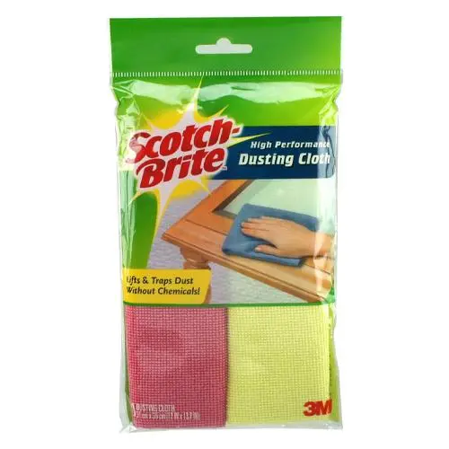 3M Scotch-Brite Dusting Cloths – Reusable Microfiber, 2-Pack 1