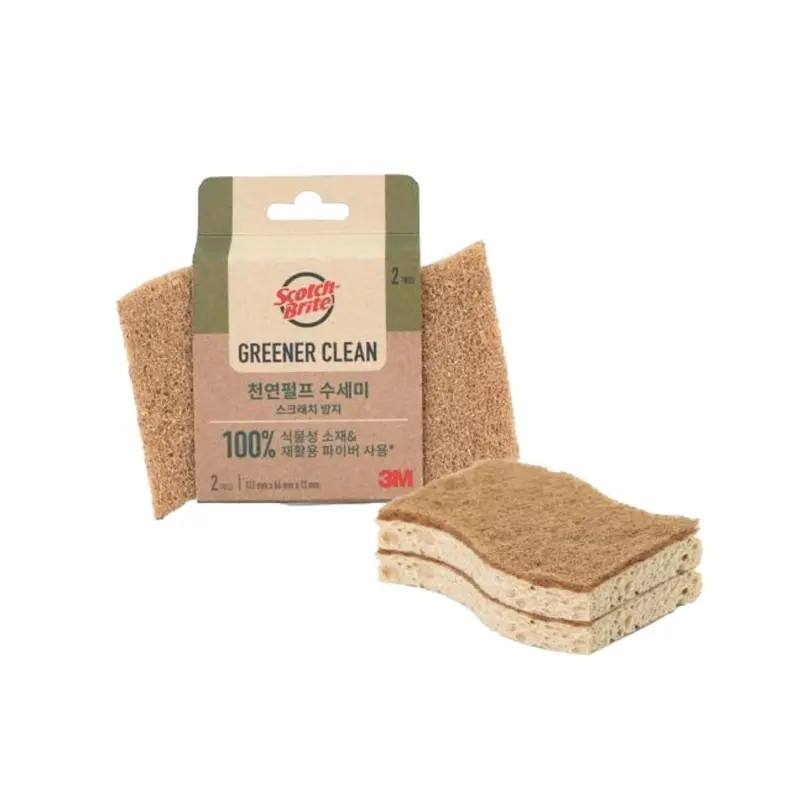3M Scotch-Brite Greener Cellulose Non-Scratch Sponge – Eco-Friendly, 2-Pack 1