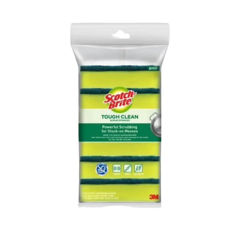 3M Scotch-Brite Heavy-Duty Tough Clean Scrub Sponges – 6-Pack 1