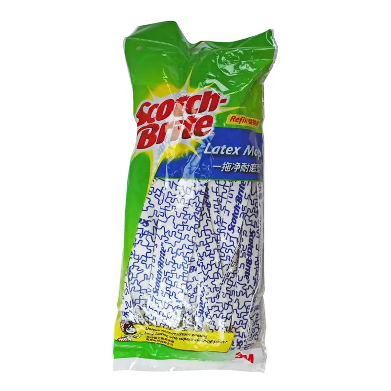 3M Scotch-Brite Latex-Free Nonwoven Mop Refill (White & Blue Strips) 1