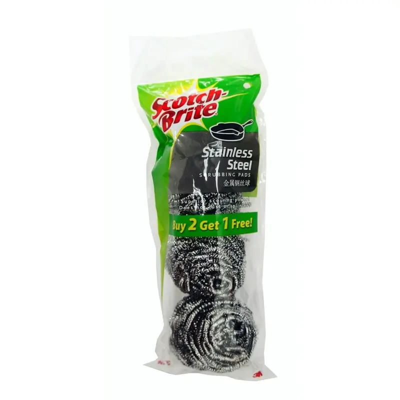 3M Scotch-Brite Metallic Spiral Scrub Ball Set – 3-Pack 1