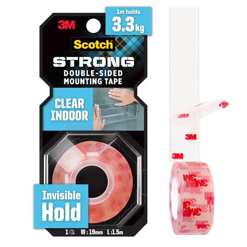 3M Scotch Clear Double-Sided Mounting Tape – 19Mm × 1.5M Or 4M Roll 1