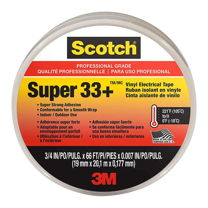 3M Scotch Super 33+ Electrical Tape – 3/4" × 66' Premium Vinyl Insulation Tape 1