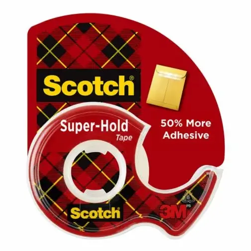3M Scotch Super Hold Clear Tape – 3/4 Inch × 650 Inches, Extra-Strong Sealing 1