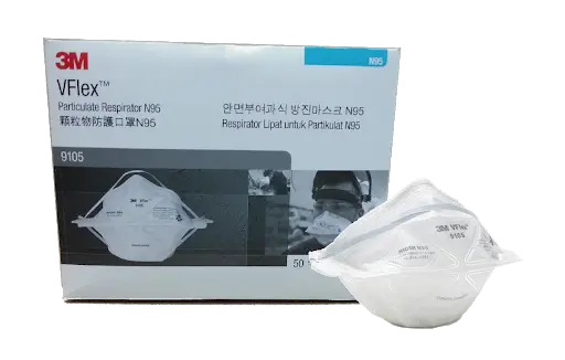 3M Vflex 9105 N95 Particulate Respirator – Lightweight, Flexible Face Mask 1