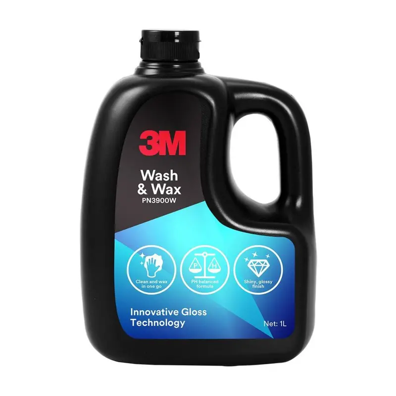 3M Wash & Wax Solution – Dual-Action Car Care Cleaner, 1L Concentrate 1