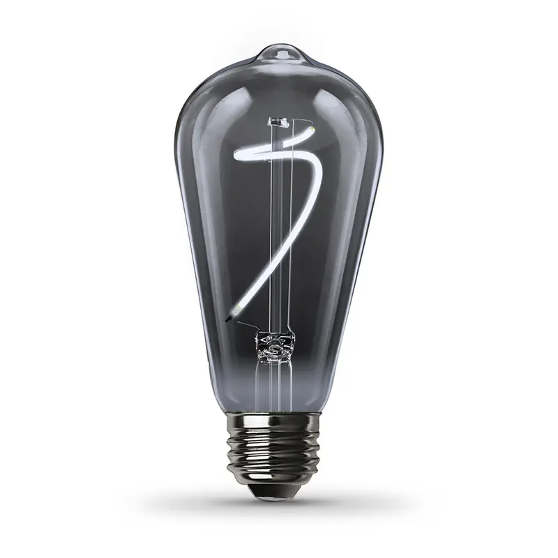 4.5W Dimmable St19 Edison Led Bulb – Smoke Glass, 5000K Daylight, E26 Base, 25W Replacement 1