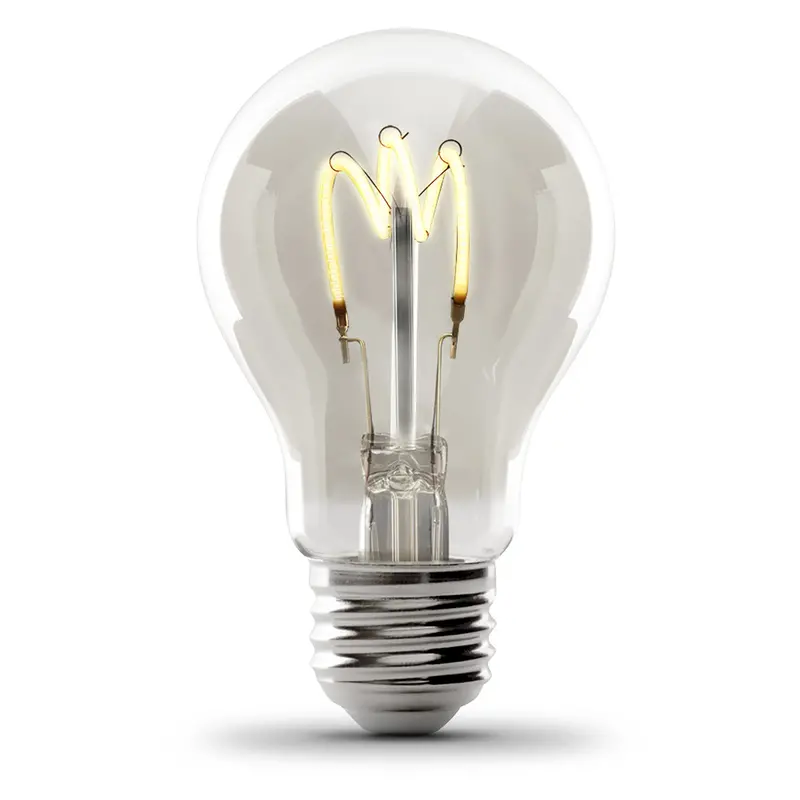 4.5W H-Shape Filament Led Bulb (E26 A19 Base, Dimmable, Warm White, 40W Equivalent) 1