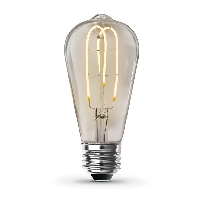 4.5W M-Shaped Filament Led Bulb (40W Equivalent) – St19, E26 Base, Soft White, Dimmable 1