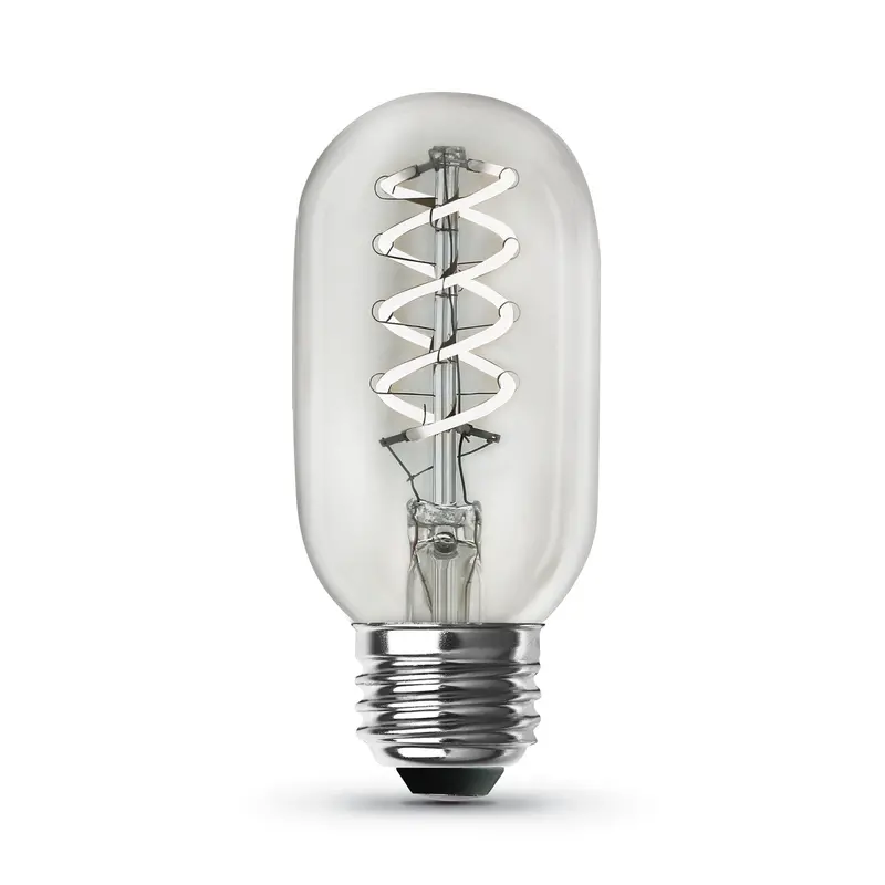4.5W Spiral T14 Edison Led Bulb – E26 Base, Clear Glass, Daylight 5000K (40W Equivalent) 1
