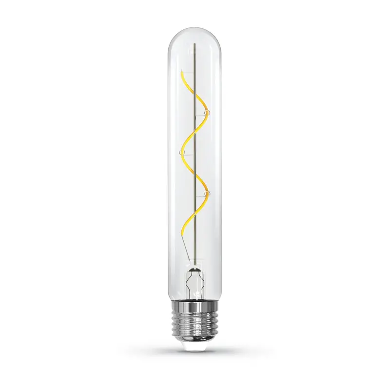4.5W T10 Spiral Filament Led Bulb – Clear Glass, 2700K Soft White, E26 Base, Vintage Style 1
