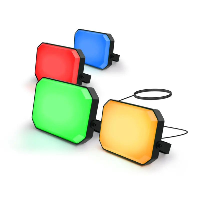 4-Pack Smart Color-Changing Floodlights With Remote Control 1