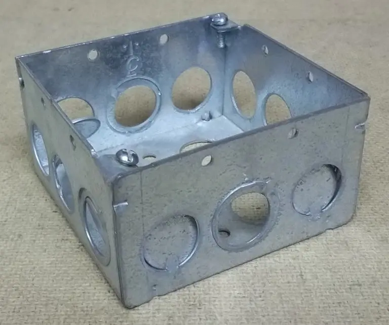 4" × 4" × 2.125" Electrical Enclosure – Steel Junction Box, Light Use 1
