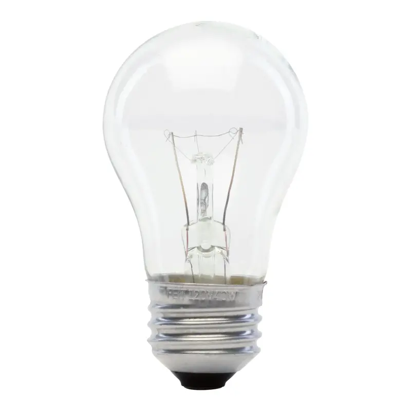 40W A15 Clear Incandescent Bulb – Soft White (2700K), E26 Base (2-Pack) 1