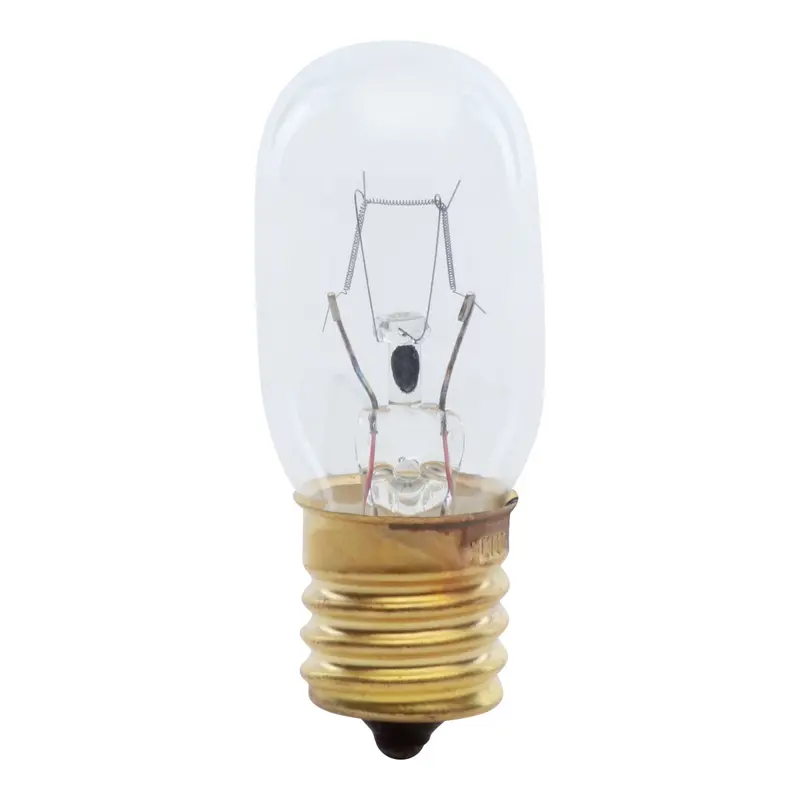 40W Dimmable Incandescent Bulb — T7 Shape, E17 Base, Soft White (2700K), Clear Glass, Appliance & Sign Use 1