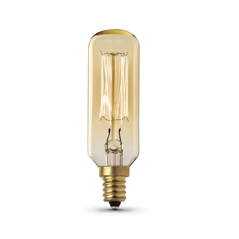 40W Vintage Edison Led – Amber Glass E12 Base, Soft White 2700K, Filament Style, 2-Pack 1
