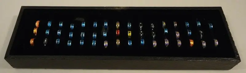 47-Piece Adjustable Toe Ring Collection Featuring Jewelry Display (New) 1