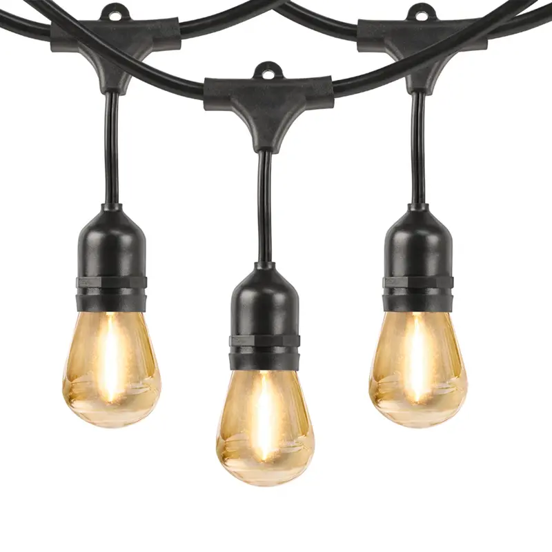48-Foot Heavy-Duty Indoor/Outdoor String Lights – All-Weather Design 1
