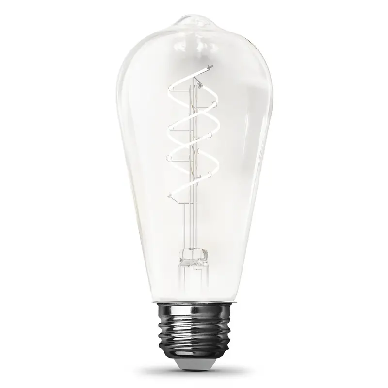 5.5W St19 Dimmable Spiral Filament Led Bulb – 40W Equivalent, 2700K Soft White 1