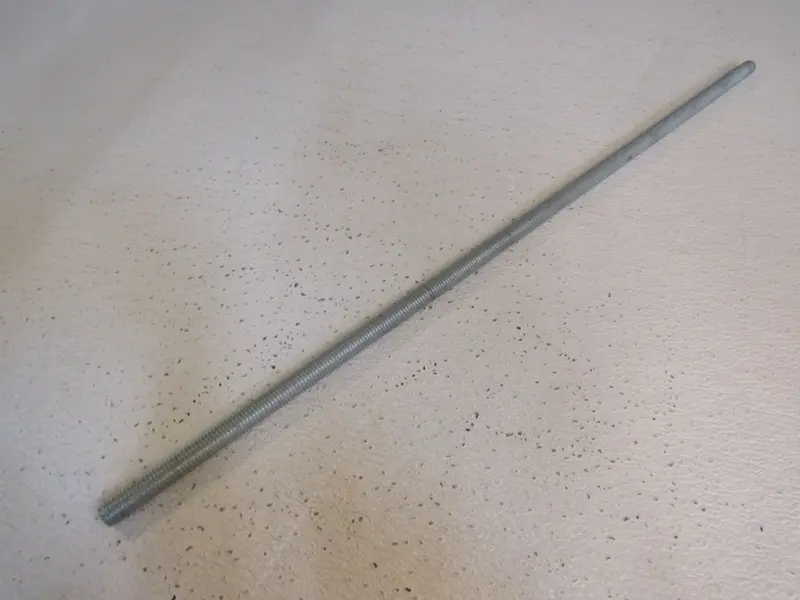 5/8-Inch Diameter × 24-Inch Zinc-Coated Threaded Rod – Industrial Use, Used 1